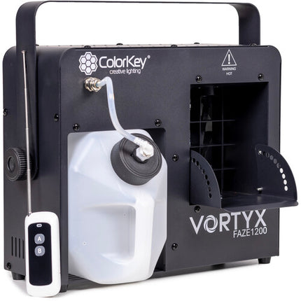 ColorKey VORTYX Faze 1200 Máquina de Humo y Niebla 1.5L 220V con Control Remoto inalámbrico