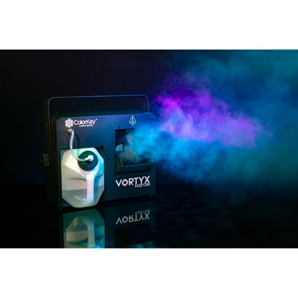 ColorKey VORTYX Faze 1200 Máquina de Humo y Niebla 1.5L 220V con Control Remoto inalámbrico