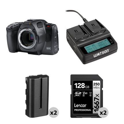 Blackmagic Design Pocket Cinema Camera 6K Kit Cámara Cine 6K 50 fps 2 Baterías 2 Tarjetas SD