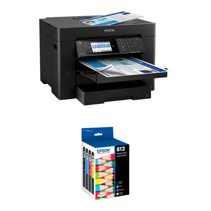 Epson WorkForce Pro WF-7840 Impresora Multifunción Inkjet 4800x2400 dpi Hasta 13x19 Pulgadas Kit Combo T812