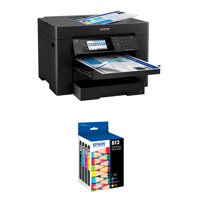 Epson WorkForce Pro WF-7840 Impresora Multifunción Inkjet 4800x2400 dpi Hasta 13x19 Pulgadas Kit Combo T812