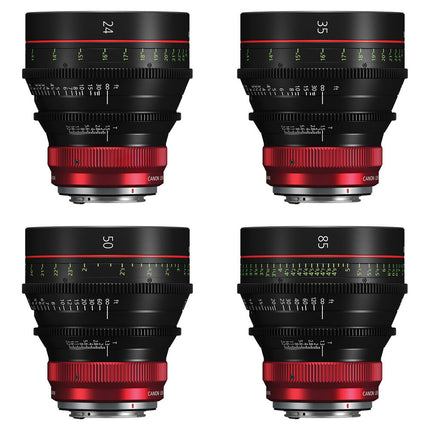 Canon CN-R LF Kit de 4 Lentes Prime Cine 24 35 50 85mm T1.3 T1.5