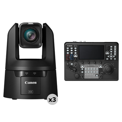 Canon CR-N700 Kit de 3 Cámaras PTZ 4K HDR Zoom 15x con Controlador