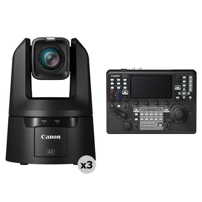 Canon CR-N700 Kit de 3 Cámaras PTZ 4K HDR Zoom 15x con Controlador
