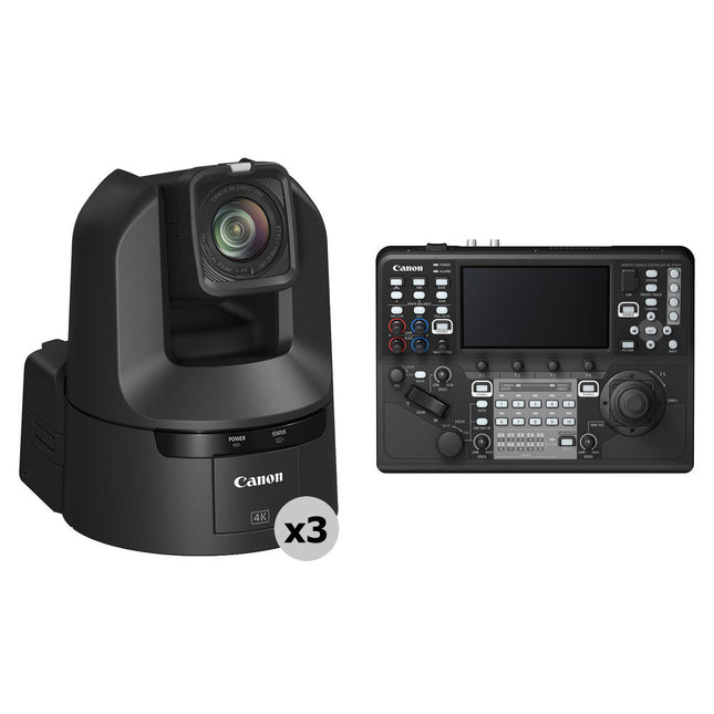 Canon CR-N400 Kit 3 Cámaras PTZ 4K 20x Zoom 7" Pantalla Táctil