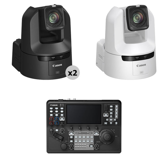 Canon CR-N350 Kit 3 Cámaras PTZ 4K 3G-SDI NDI Zoom 20x Control Táctil 7"