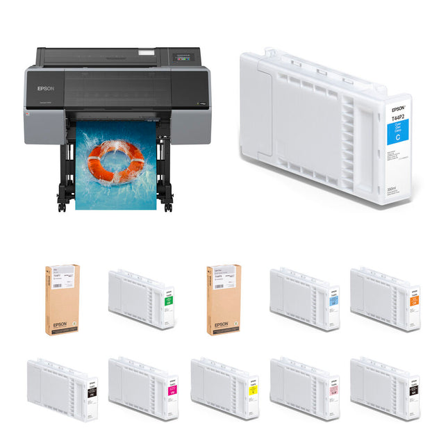 Epson SureColor P7570 Impresora de Gran Formato 24" Resolución 2400x1200 dpi Kit 12 Cartuchos UltraChrome PRO12 350mL