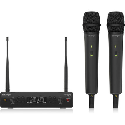 Behringer XTM1-35 Sistema de micrófono inalámbrico vocal dual 2 personas 200 pies rango cardioide