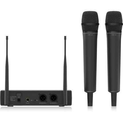 Behringer XTM1-35 Sistema de micrófono inalámbrico vocal dual 2 personas 200 pies rango cardioide
