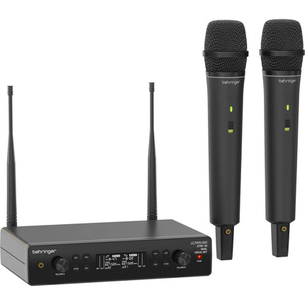 Behringer XTM1-35 Sistema de micrófono inalámbrico vocal dual 2 personas 200 pies rango cardioide