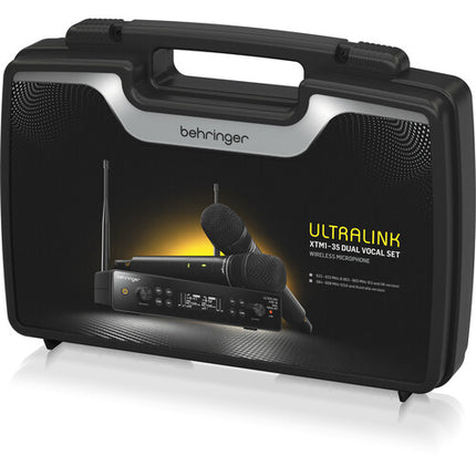 Behringer XTM1-35 Sistema de micrófono inalámbrico vocal dual 2 personas 200 pies rango cardioide