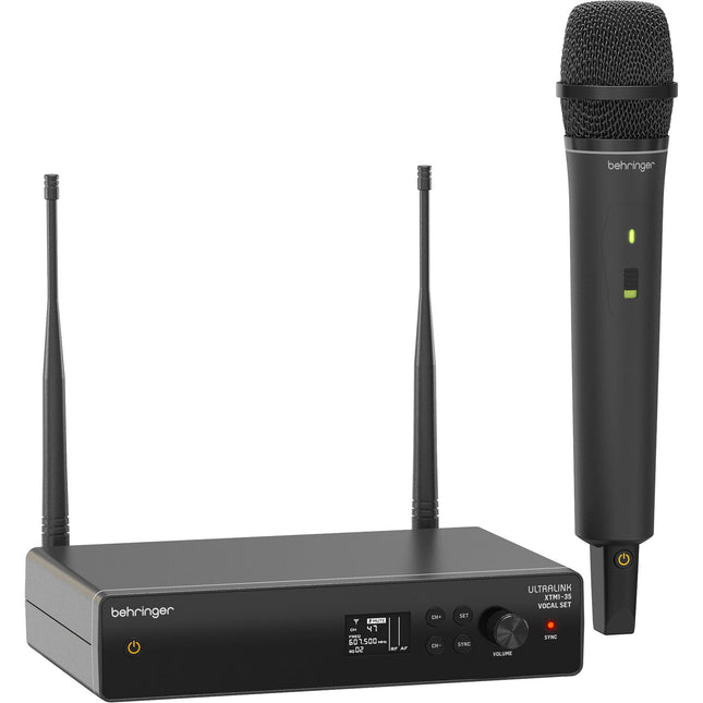 Behringer XTM1-35 Wireless Microfono Mano Cardioide 200ft Alcance Estuche