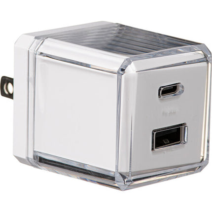 Griffin Technology Cargador de Pared Dual USB 20W Blanco USB-A y USB-C