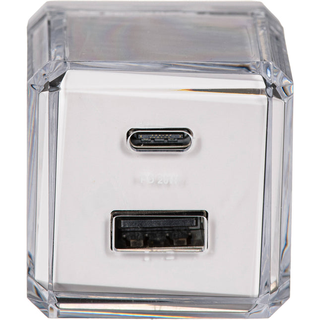 Griffin Technology Cargador de Pared Dual USB 20W Blanco USB-A y USB-C
