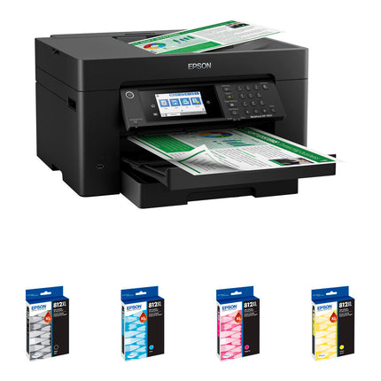 Epson WorkForce Pro WF-7820 Impresora Multifunción Inkjet 4800x2400 dpi 50 Hojas ADF Kit T812 alta capacidad
