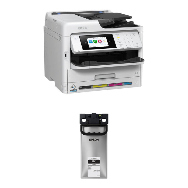 Epson WorkForce Pro WF-C5890 Impresora Multifuncional Color con DPI 4800x1200 Velocidad 25ppm y Kit de Tinta Negra Extra Alta Durabrite Ultra T10Y100