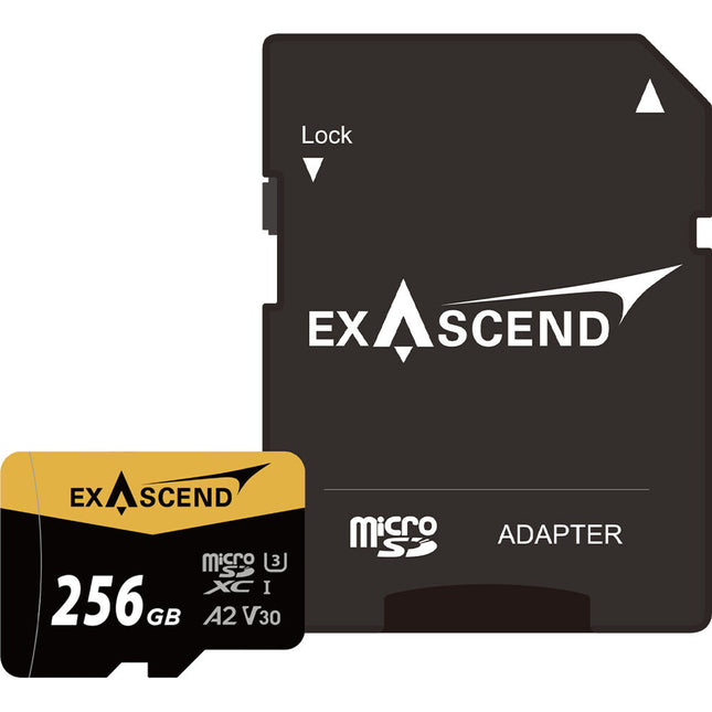 Exascend 256GB Catalyst microSDXC UHS-I Tarjeta de Memoria 175 MB/s Lectura 150 MB/s Escritura con Adaptador SD