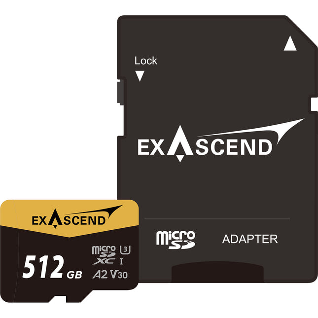 Exascend 512GB Catalyst Tarjeta microSDXC UHS-I 175MB/s con Adaptador SD