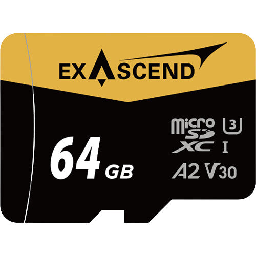 Exascend 64GB Catalyst microSDXC UHS-I Tarjeta de Memoria con Adaptador SD 170MB/s lectura 140MB/s escritura