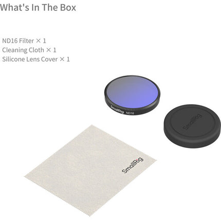 SmallRig Filtro ND16 para DJI Osmo Action 6 4 Paradas con Cubierta de Silicona