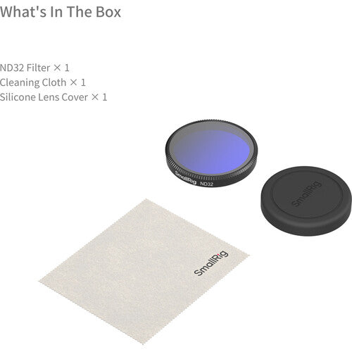 SmallRig Filtro ND32 para DJI Osmo Action 6 Reducción 5 Stops Vidrio Alta Alumina