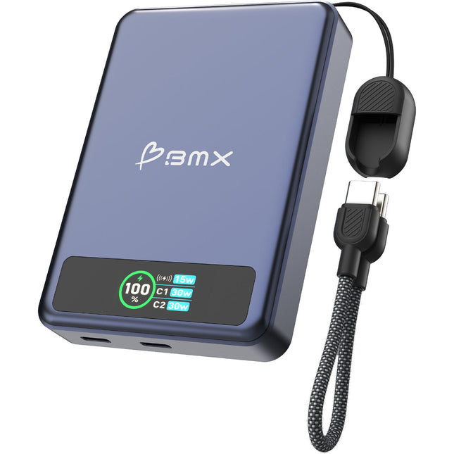 BMX SolidSafe Power Bank 10000mAh Batería Fire-Resistente Azul