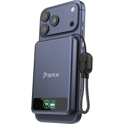 BMX SolidSafe Power Bank 5000mAh 20W Carga Inalámbrica Azul