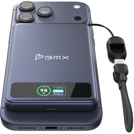 BMX SolidSafe Power Bank 5000mAh 20W Carga Inalámbrica Azul
