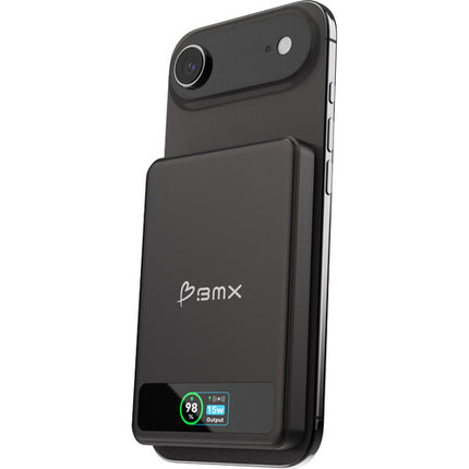 BMX SolidSafe Power Bank 5000mAh 20W Carga Inalámbrica Negra