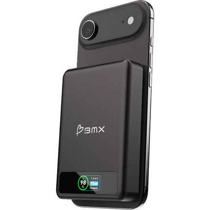BMX SolidSafe Power Bank 10,000mAh 30W Carga Inalámbrica Negra
