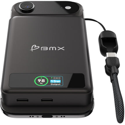 BMX SolidSafe Power Bank 10000mAh 3 Bahías Carga Magnética Negra 3 Pack