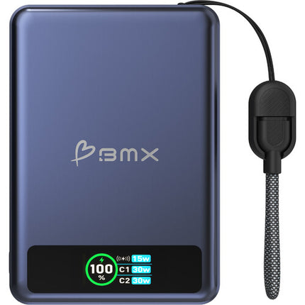 BMX SolidSafe Power Bank 10000mAh Batería Fire-Resistente Azul