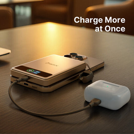 BMX SolidSafe Power Bank 10,000mAh 30W Carga Inalámbrica Negra
