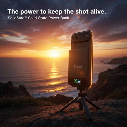 BMX SolidSafe Power Bank 5000mAh Carga Inalámbrica 15W Plata