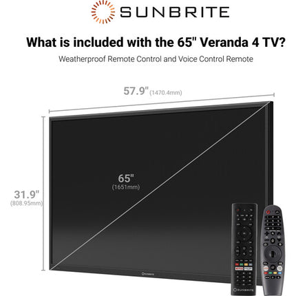 SunBriteTV Veranda 4 65 UHD 4K TV LED para exterior Full-Shade IP55