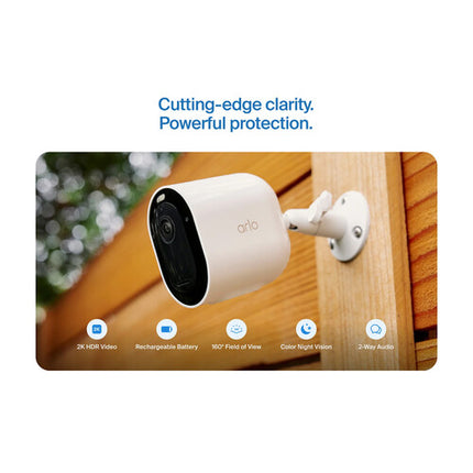 arlo Pro 6 Cámara Wi-Fi Exterior 2K HDR Visión Nocturna 160° Angulo