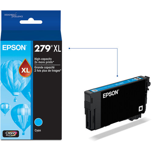 Cartucho de tinta Epson 279XL Claria cian para foto alta capacidad 740 páginas