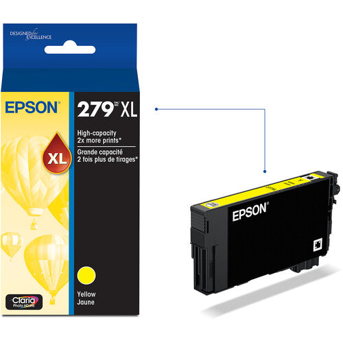 Cartucho de Tinta Amarillo Epson 279XL Claria para Impresora Photo XP-980 740 Páginas