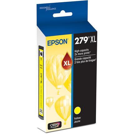 Cartucho de Tinta Amarillo Epson 279XL Claria para Impresora Photo XP-980 740 Páginas