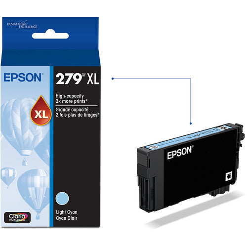 Cartucho de Tinta Epson 279XL Claria Alta Capacidad Foto 740 Páginas Azul Claro