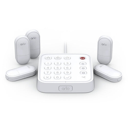 arlo Home Security System Kit con 5 Sensores Todo en Uno y Hub con Teclado
