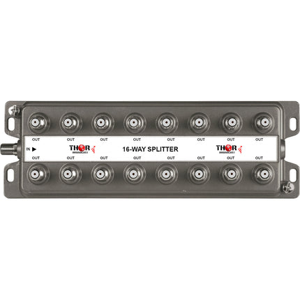 Thor 16-Way Divisor y Combinador CATV 5-1000 MHz con Bloqueo Tierra
