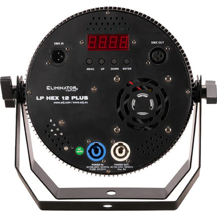 Eliminator Lighting LP Hex 12 Plus RGBWA+UV LED PAR con 12 x 18W LEDs y ángulo 25°