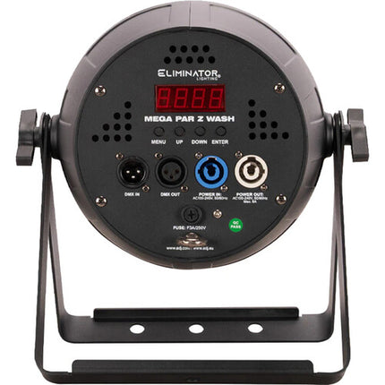 Eliminator Lighting Mega Par Z Wash RGBW LED Luz de Escenario 19x15W 10-60° Motorized Zoom