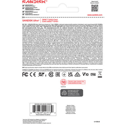 SanDisk 64GB Ultra UHS-I Tarjeta de Memoria SDXC Velocidad 145 MBs