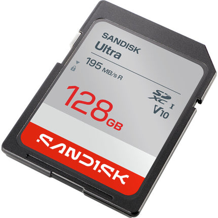 SanDisk 128GB Ultra Tarjeta de Memoria SDXC UHS-I Vel 195 MB/s Clase 10