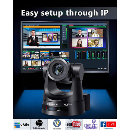 FoMaKo BN302 NDI HX3 PTZ Bundle 2 Cámaras 1080p60 Zoom 30x Controlador
