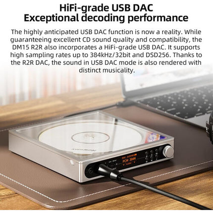 FiiO DM15 R2R Reproductor CD Estéreo Portátil Salida 1150mW Bluetooth HD