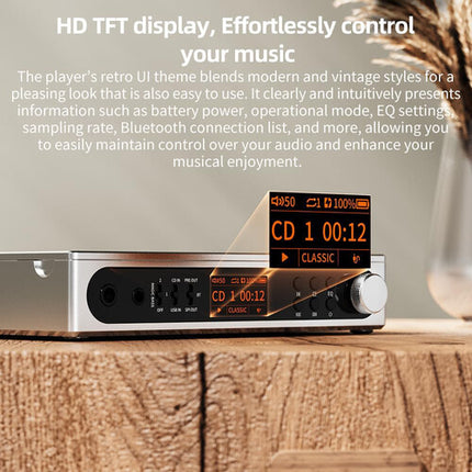 FiiO DM15 R2R Reproductor CD Estéreo Portátil Salida 1150mW Bluetooth HD