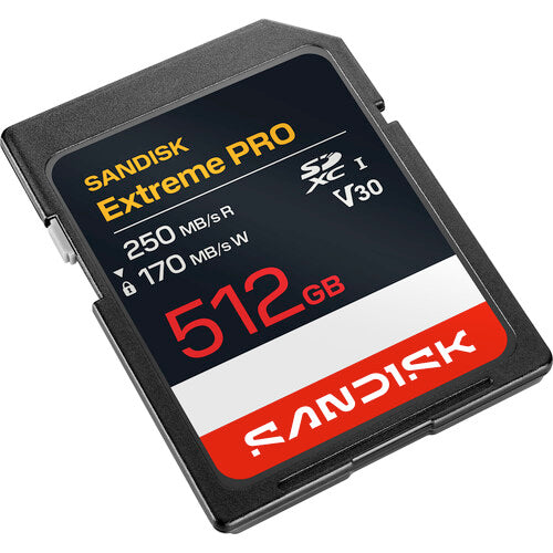 SanDisk Extreme PRO SDXC 512GB Tarjeta de Memoria UHS-I 250 MB/s